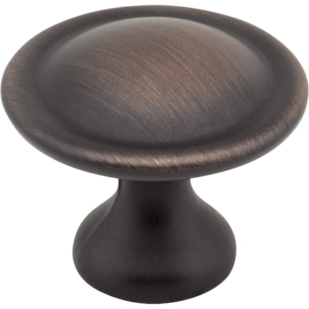 1-1/8 Diameter Brushed Oil Rubbed Bronze Button Watervale Cabinet Mushroom Knob